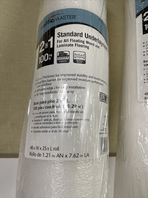 2 Pack TrafficMaster Underlayment Polyethylene Foam Moisture Barrier 100 sq. ft gallery