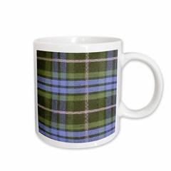 3dRose Blue and Green tartan pattern with black and grey gray – plaid checks che