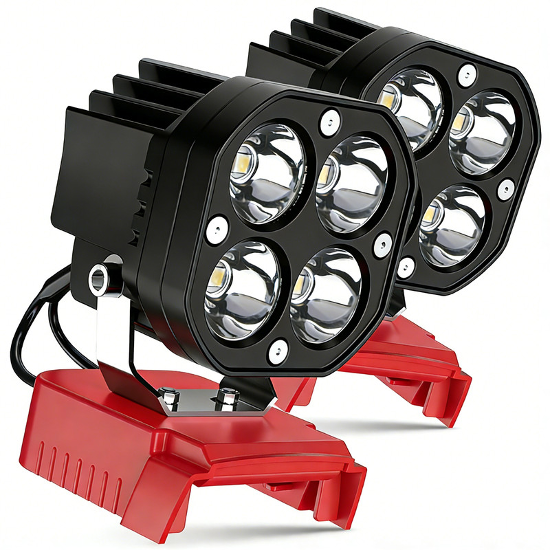 40W 6000LM High Lumen Flashlight 2 Pack , Compatible with Milwaukee 18V Battery gallery
