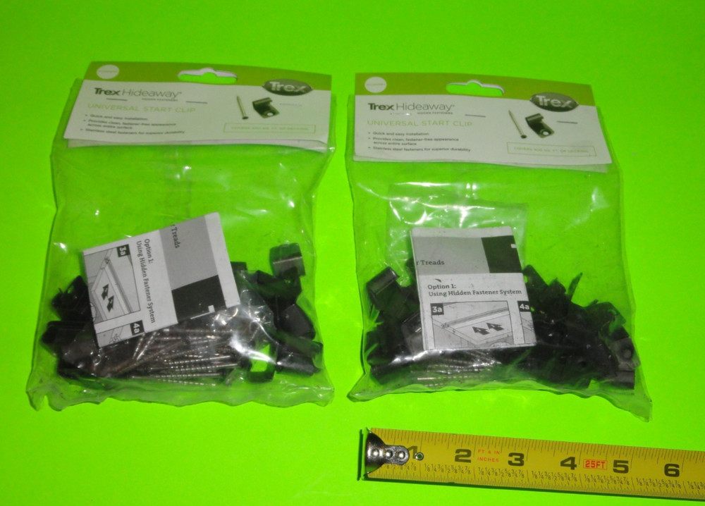 (2x)- Trex Hideaway Universal Starter Clip 36 pc 400 Sq Ft Kits UNIVSTARTCLIP01