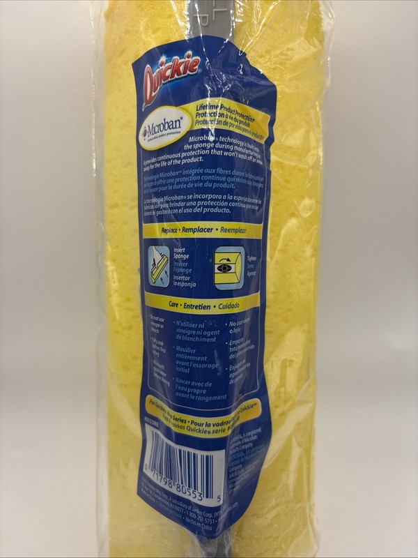 Jumbo Quickie Mop & Scrub Roller Mop Refill Microban 055/055B Type P 12” NEW gallery