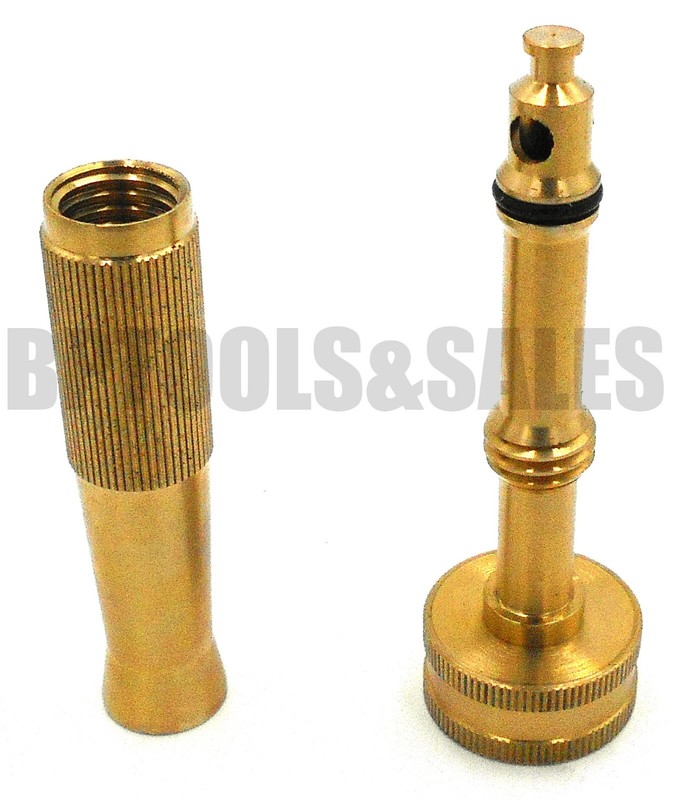 Solid Brass Garden Spray Nozzle 4" Adjustable Twist Water Hose Nozzle gallery