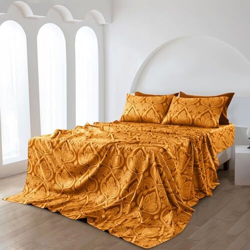 Lux Decor Full Size Bed Sheets Set 6-Pc Cooling Bed Set Breathable Hotel Styl... gallery