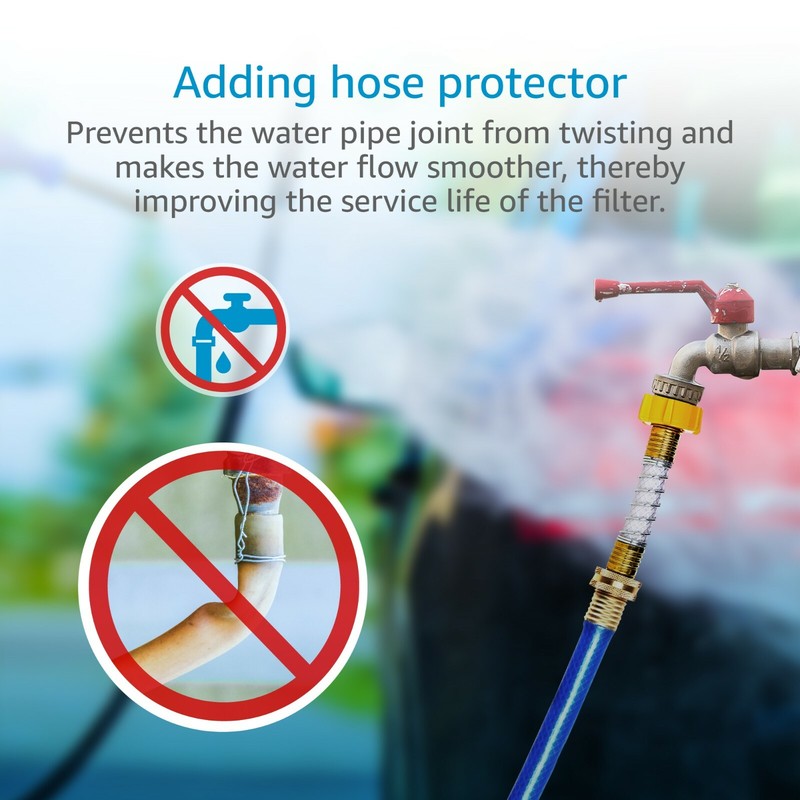 (1) Inline Water Filter with 1 Hose Protector,for Car Washing, Yard Cleaning gallery