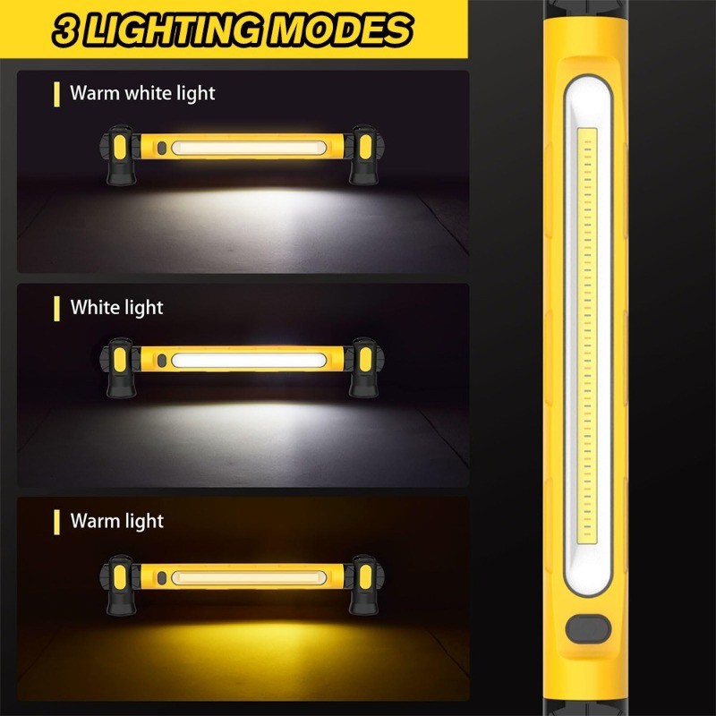 2Pack Under Hood Work Light Bar,6000mAh LED Magnetic Light Bar with Hooks gallery
