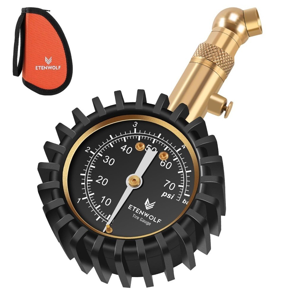 0-75 PSI Large Glow Dial Tire Pressure Gauge for Cars, ANSI B40.1 Grade A gallery