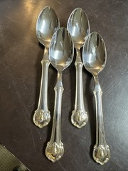Wallace Napoleon Bee Stainless Flatware Silver Gold Accent Vietnam Tablespoon
