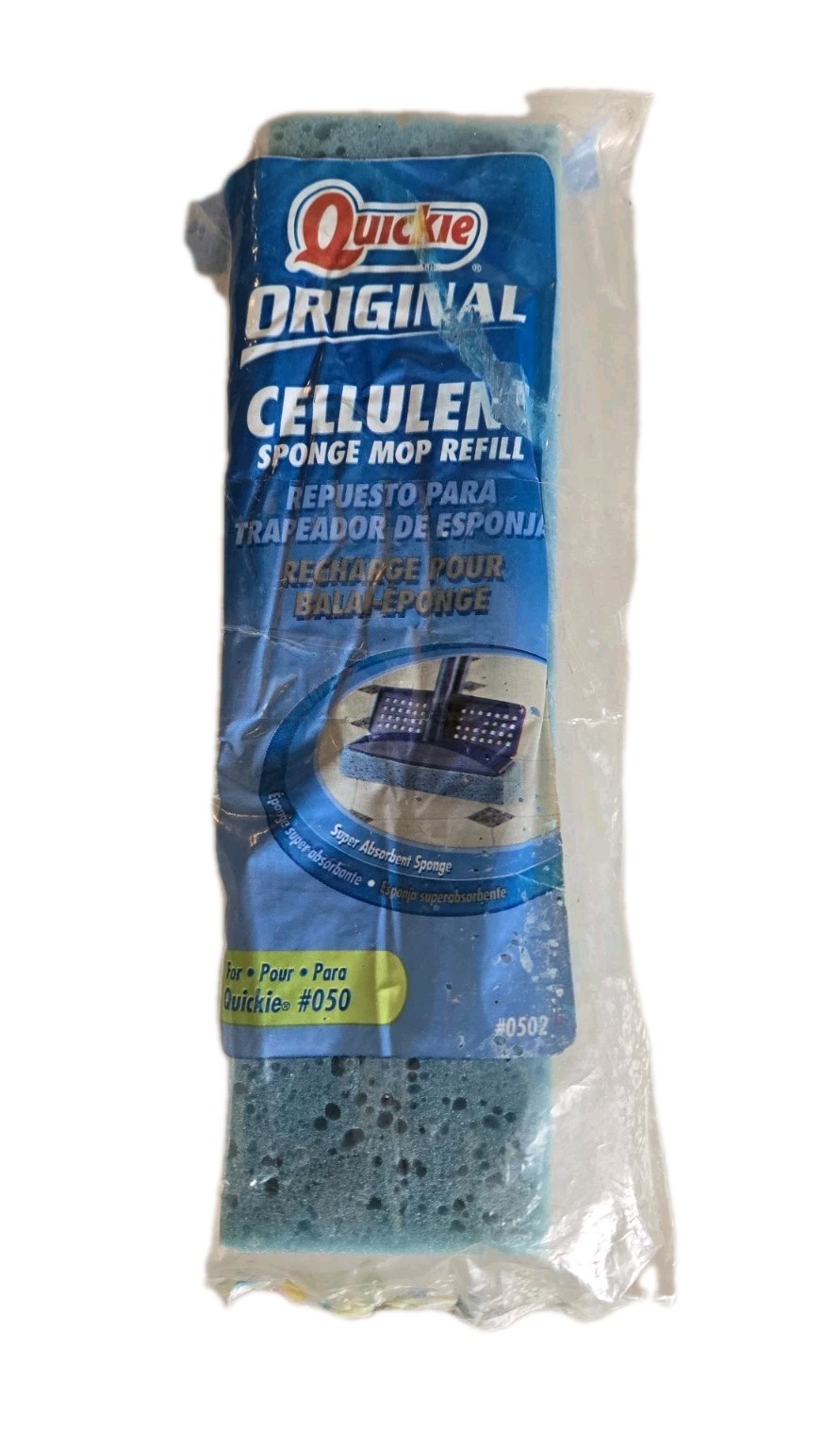 Quickie Original Cellulene Sponge Mop Refill 050 Blue Super Absorbent Sponge gallery
