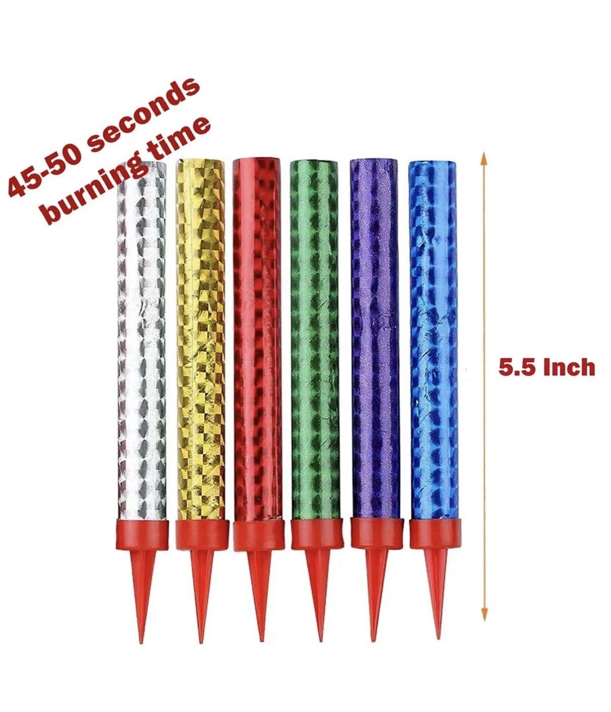 Birthday Candles for Cake topper, Parties, Weddings, Color Flames, 12PCS gallery