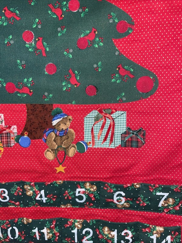 Unbranded Advent Calendar Countdown Christmas Tree Fabric Pocket W/ 26 Ornaments gallery