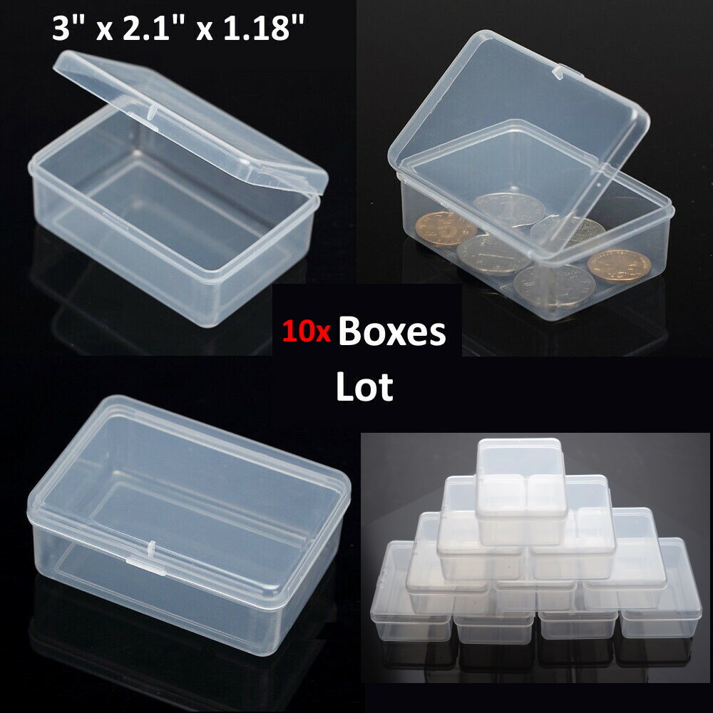 10xPCS Small Plastic Storage Container Boxes Box DIY Coins Screws Jewelry Travel gallery