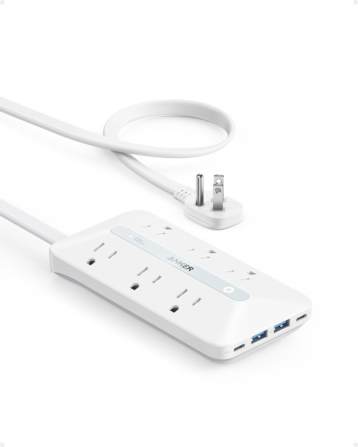 Anker Flat Plug Power Strip(300J), Anker 20W USB C Power Strip, 10-in-1 gallery