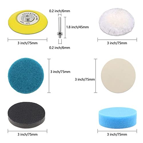 Car Headlight Restoration Kit, 3 Inch Car Polishing Sanding Discs with 41 PCS gallery