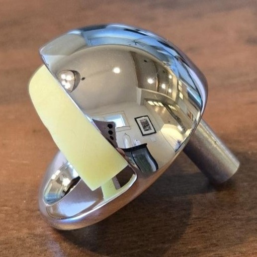 Solid Brass Floor-Mount 1” Dome Door Stop, Polished Chrome, Hickory PBH3000-CH