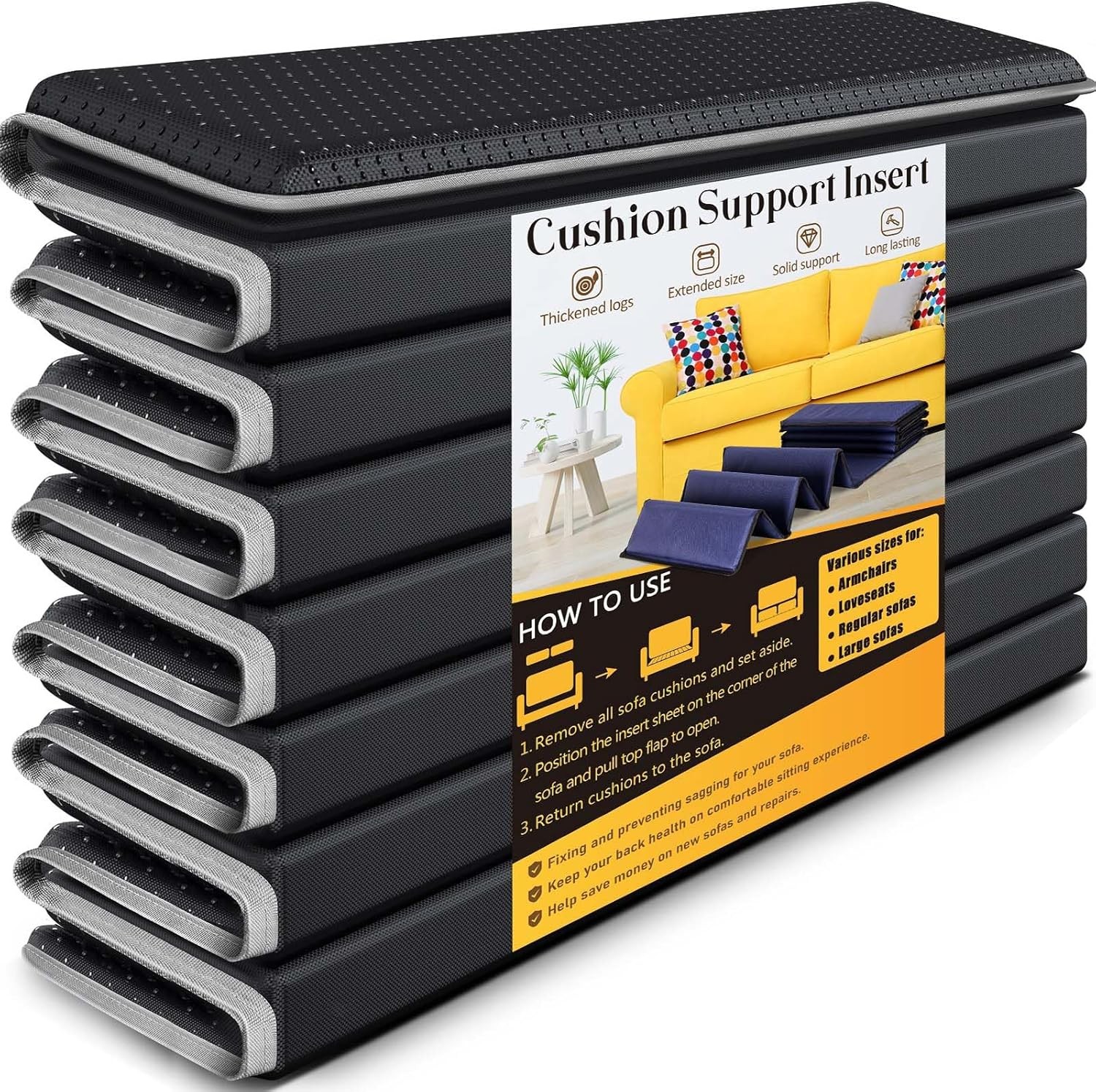 24''x72'' Folding Couch Support Board with 400 lbs Capacity - Fix Sagging Sofas gallery