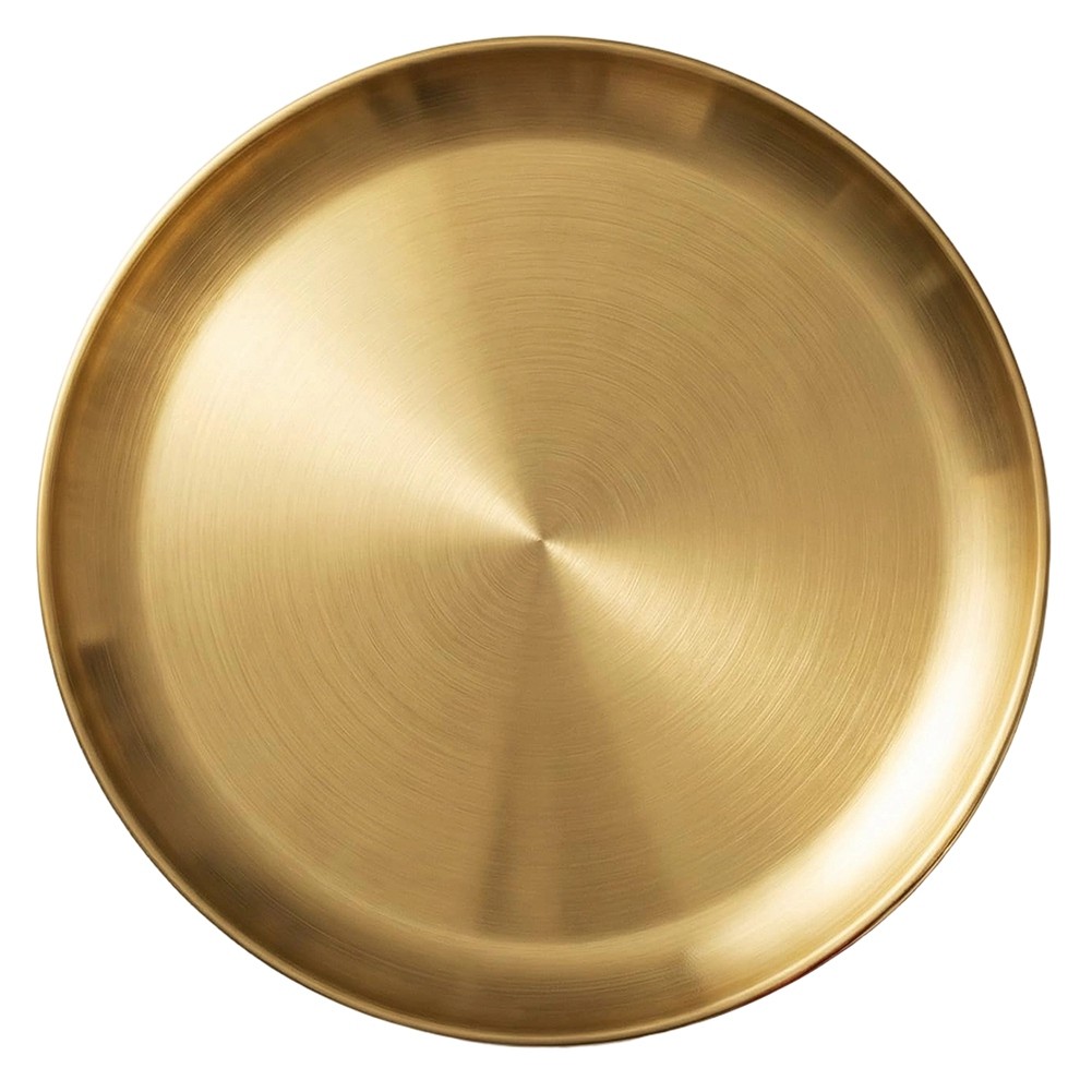 Round Gold Tray Decorative Gold Circle Tray Home Décor Jewelry Organizer F7C3 gallery