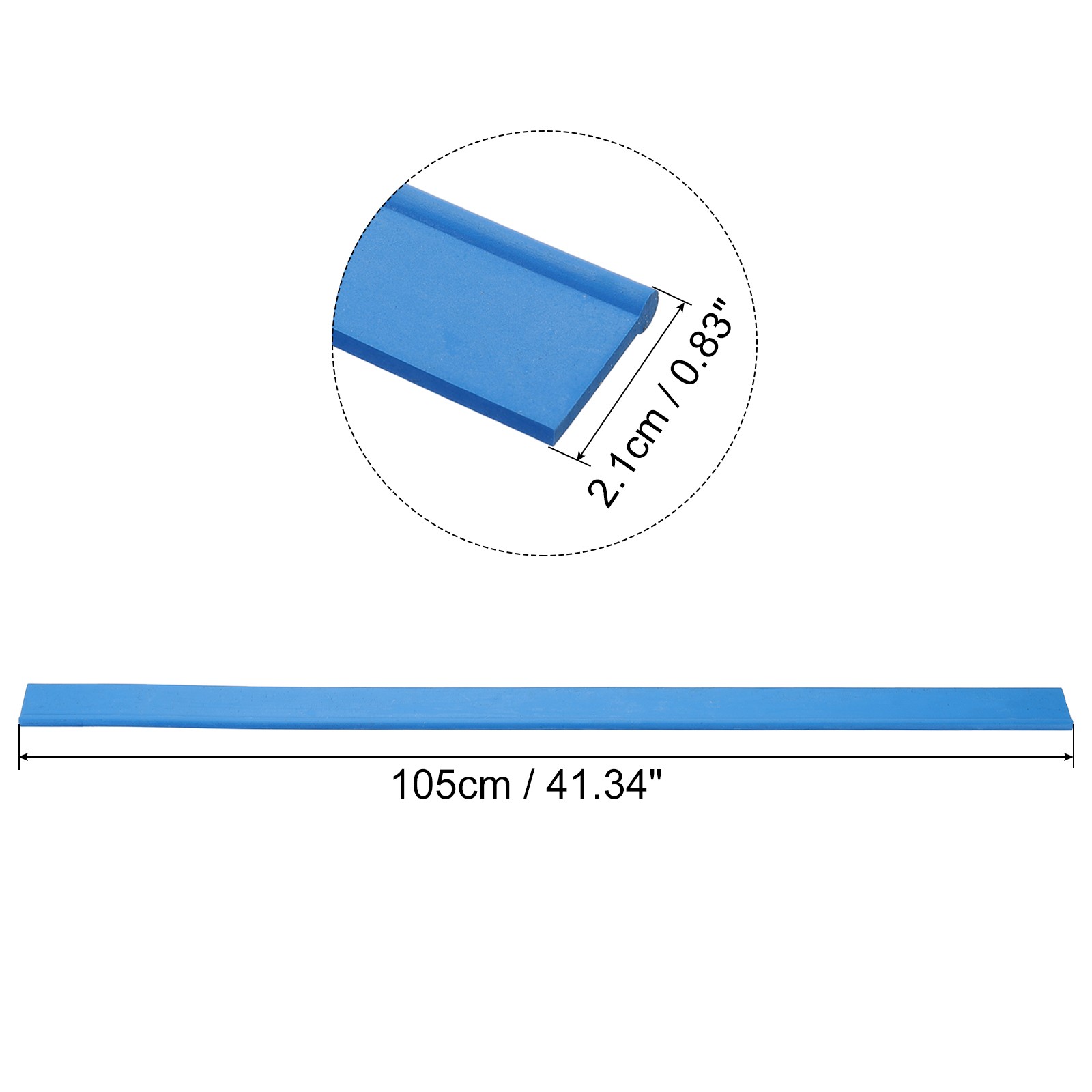 41.34 Inch Squeegee Strip Glass Shower Door, Blue gallery