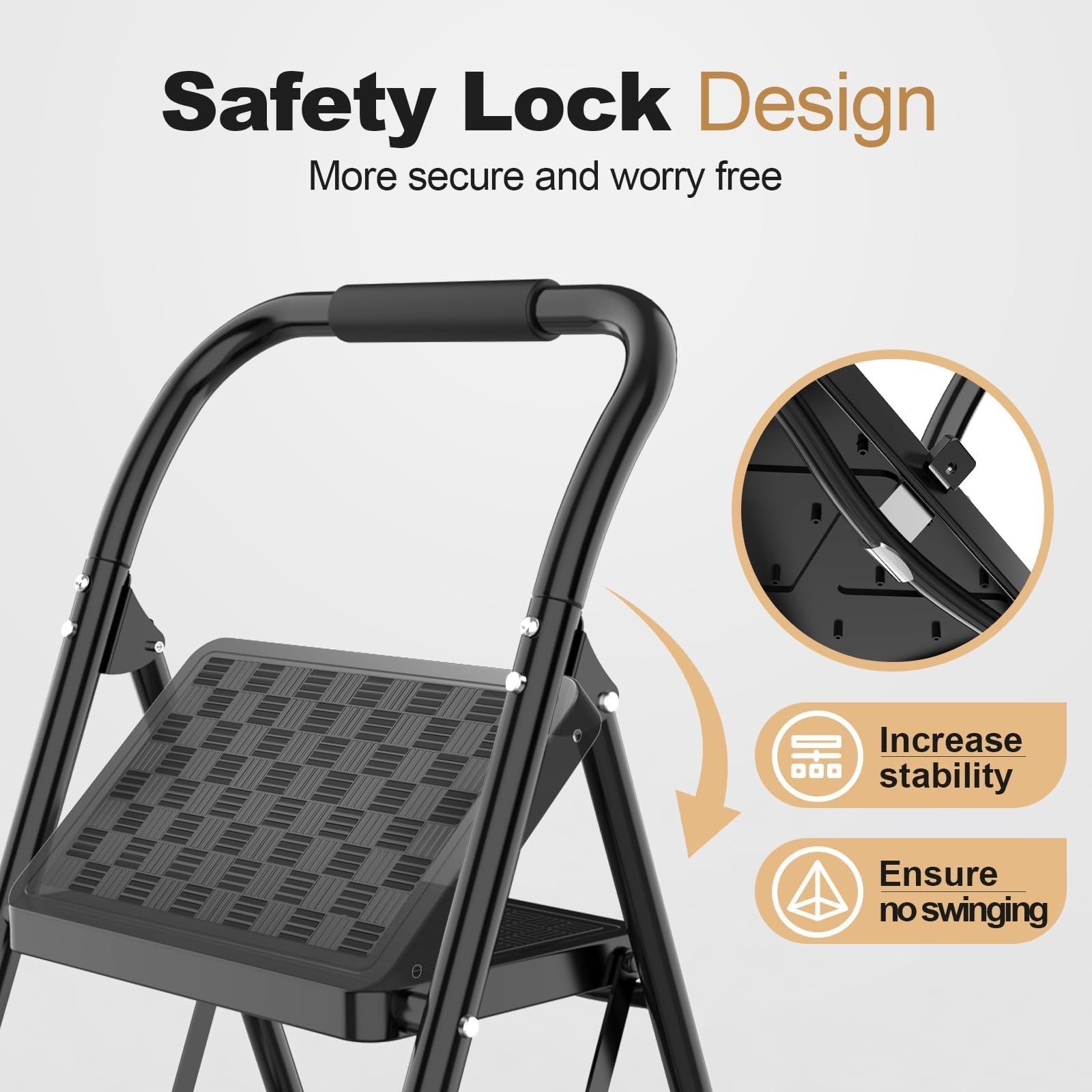 HBTower 2 Step Ladder Folding Stool gallery