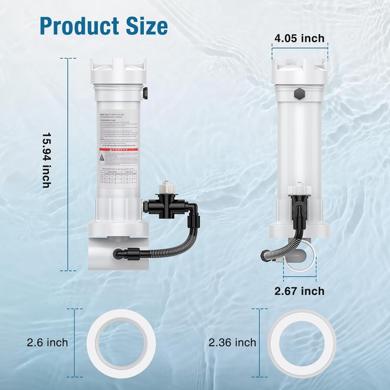 320 Automatic Pool Chlorine/Bromine Feeder for In-Ground & Above Ground Pools gallery