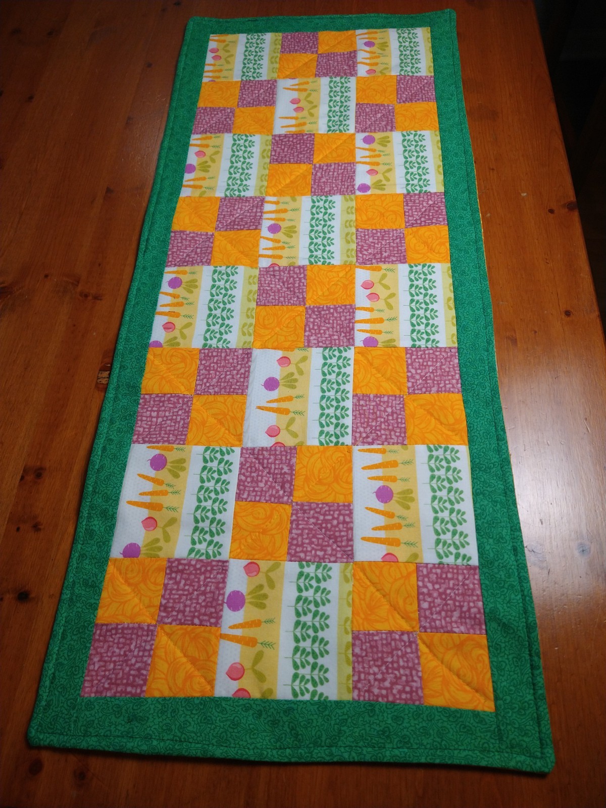 Vegetable Garden Handmade Quilted Table Runner, 30 x 13 inches Free Shipping gallery