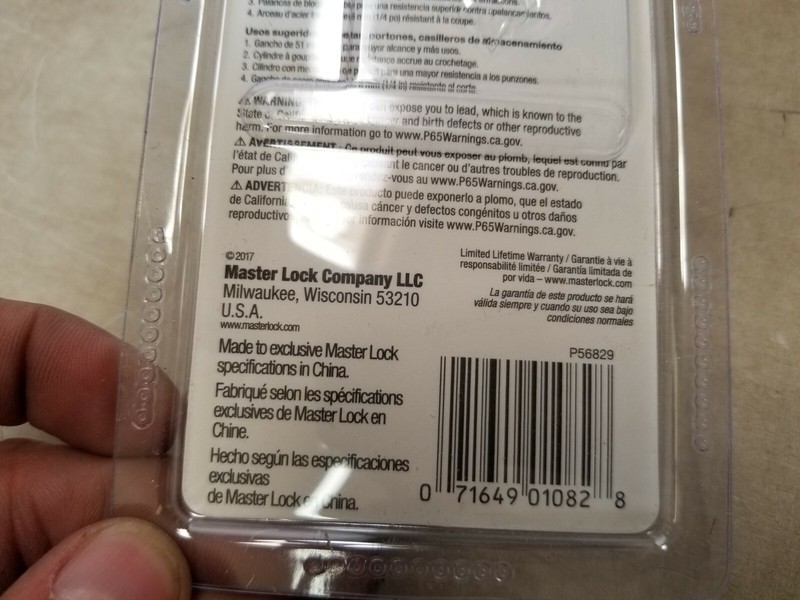 Master Lock 1-9/16 in (40mm) Wide Solid Brass Body Padlock 2in (51mm) 140DLH gallery