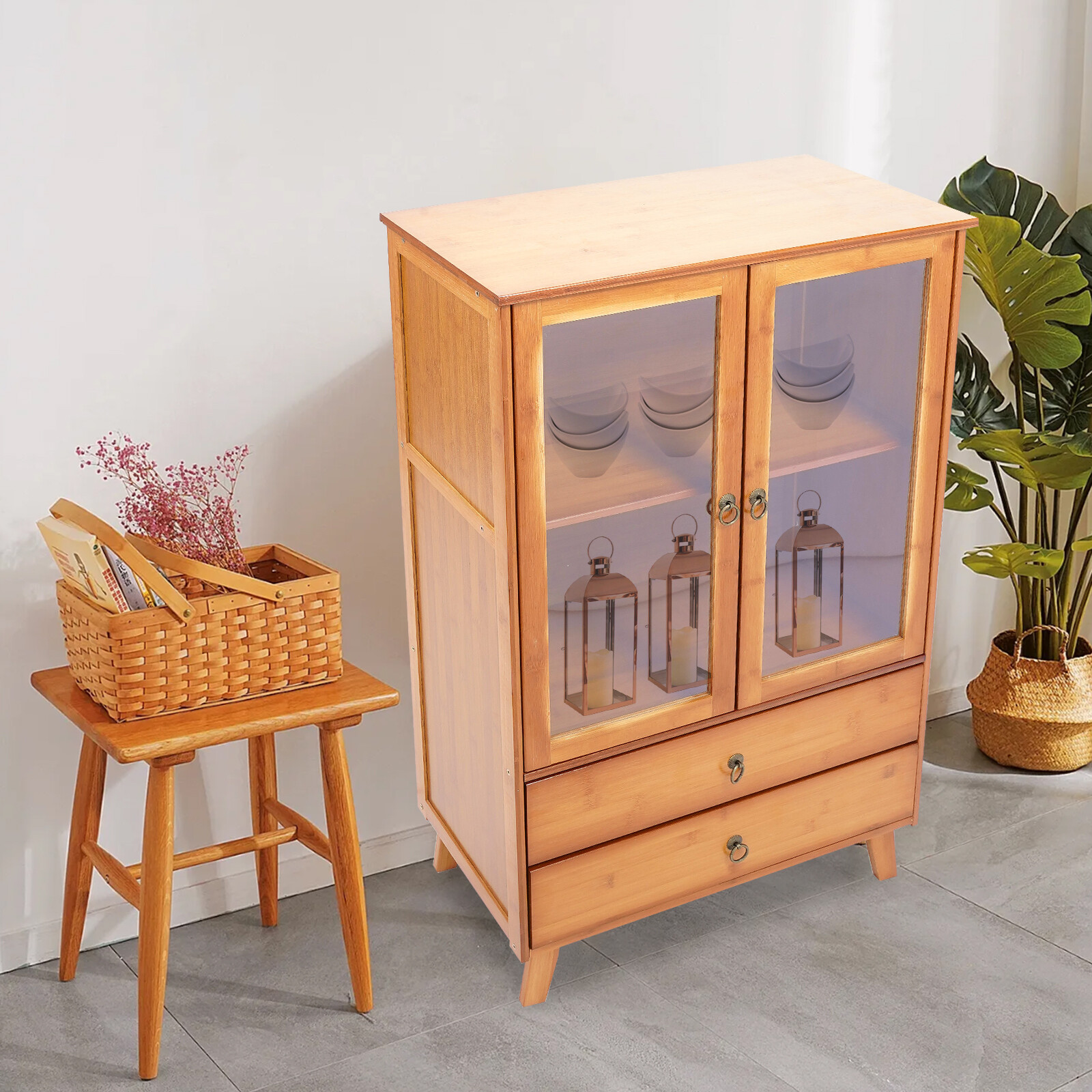 Accent Storage Cabinet with 2 Doors Buffet & Sideboard Decorative Cabinet gallery