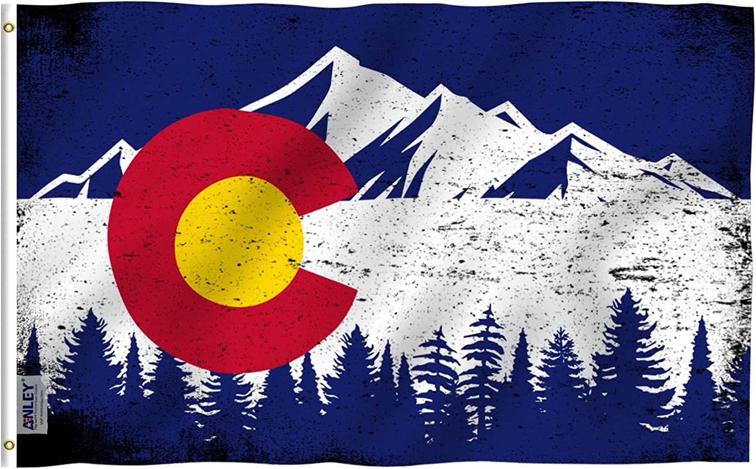 Anley Fly Breeze 3x5 Ft Colorado State Mountain Flag - Colorado CO Vintage Flags gallery