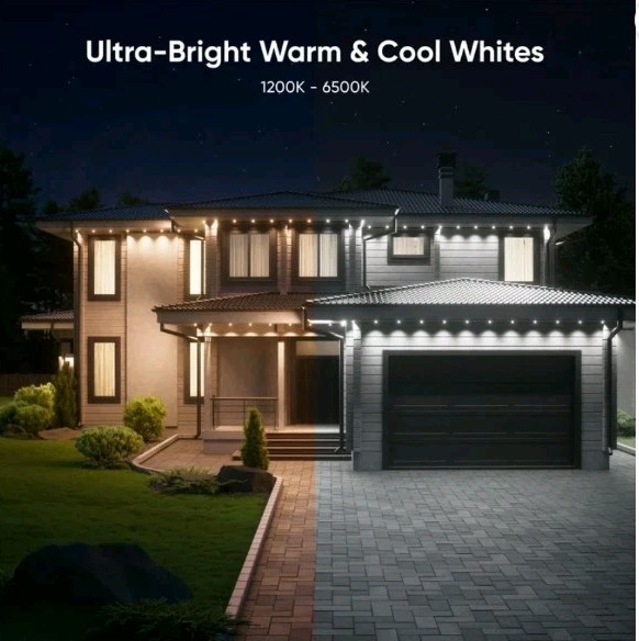 New Nanoleaf Smart Multicolor Permanent Outdoor Lights Smarter Starter Kit 100ft gallery