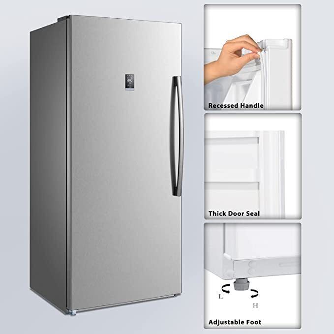 Upright Freezer 17 Cu.Ft Conversion Freezer/Refrigerator Frost Free Stainless gallery