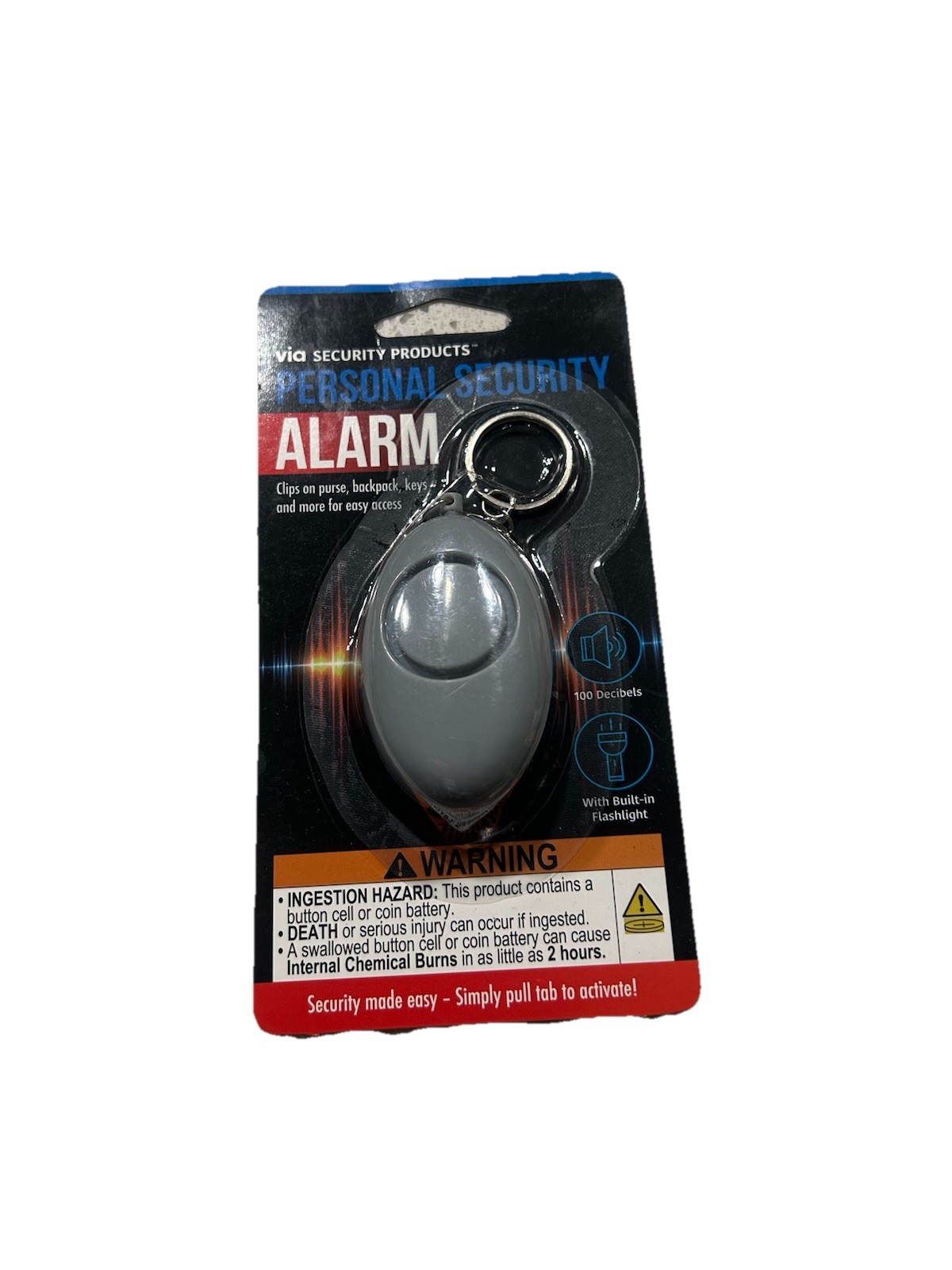 Personal Alarm Keychain 100dB Siren + LED Light | Clip-On Safety Alarm gallery