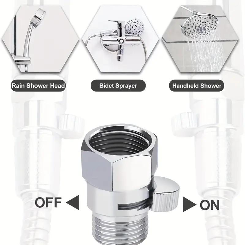 G1/2" Brass Flow Quick Control Shut-OFF Valve Shower Head Water Saver Bathroom gallery