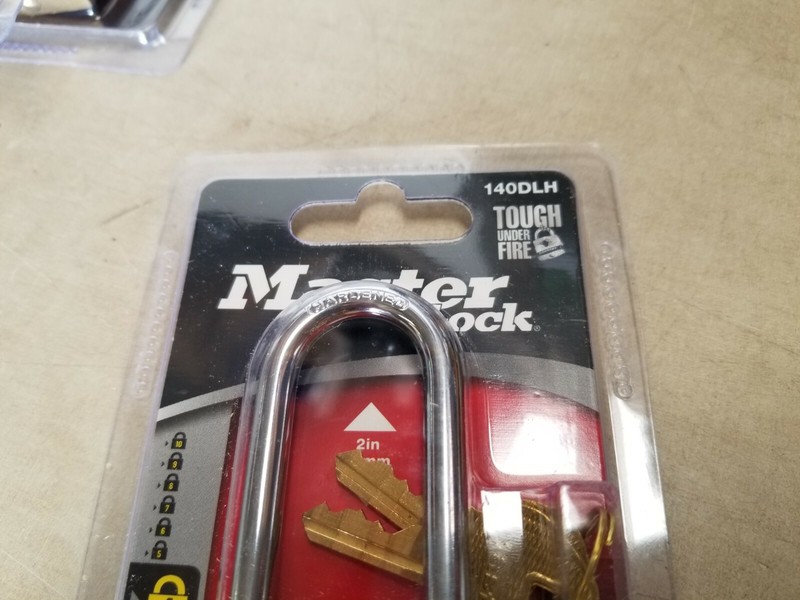 Master Lock 1-9/16 in (40mm) Wide Solid Brass Body Padlock 2in (51mm) 140DLH gallery