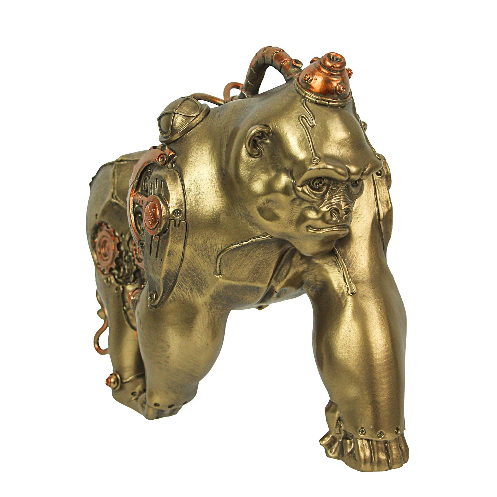Resin Bronze Finish Steampunk Gorilla Sculpture Home Decor Statue Figurine Art gallery