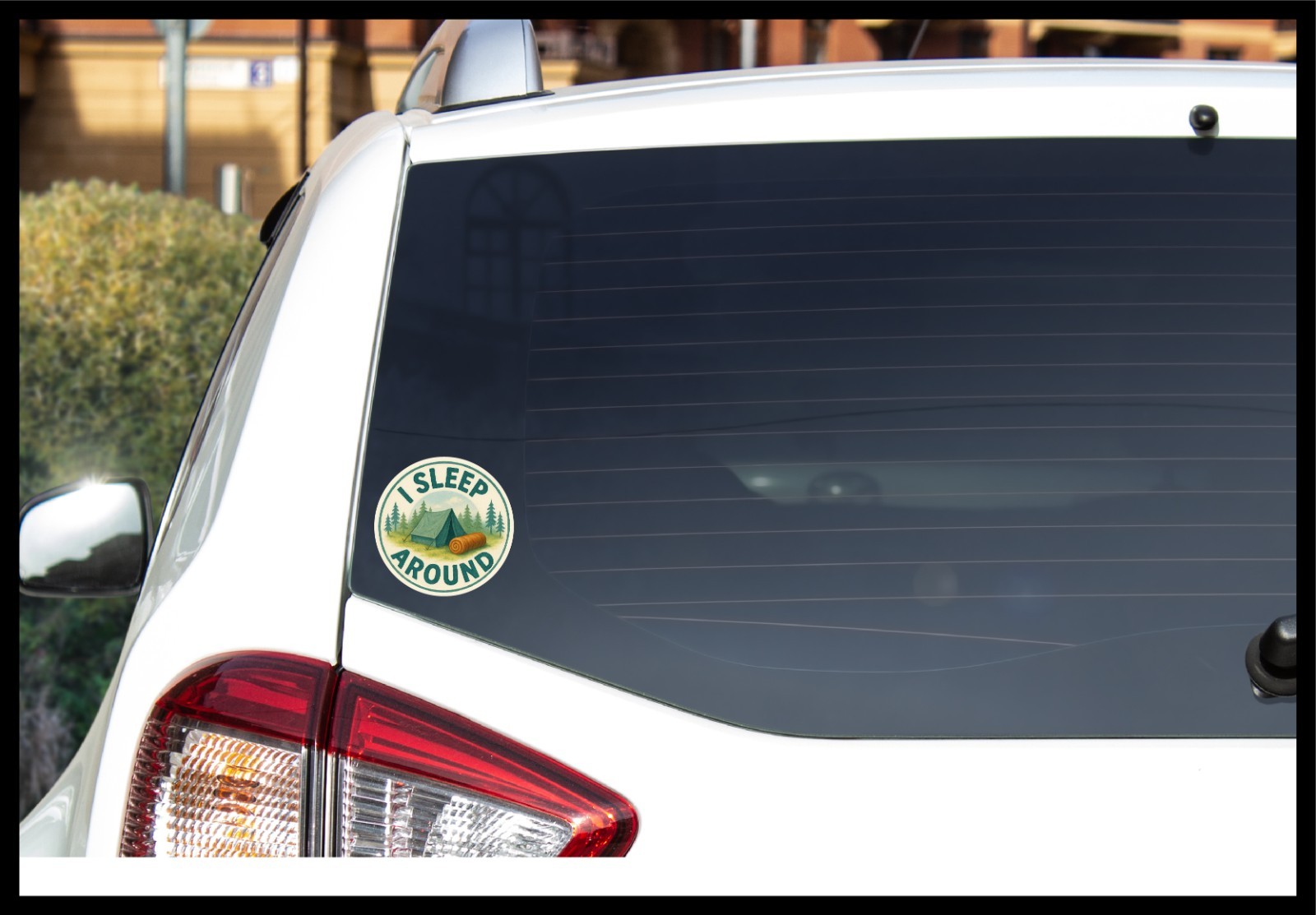 Camping Decal Sticker I Sleep Around Camp Tent Travel Adventure Nature Hiking gallery