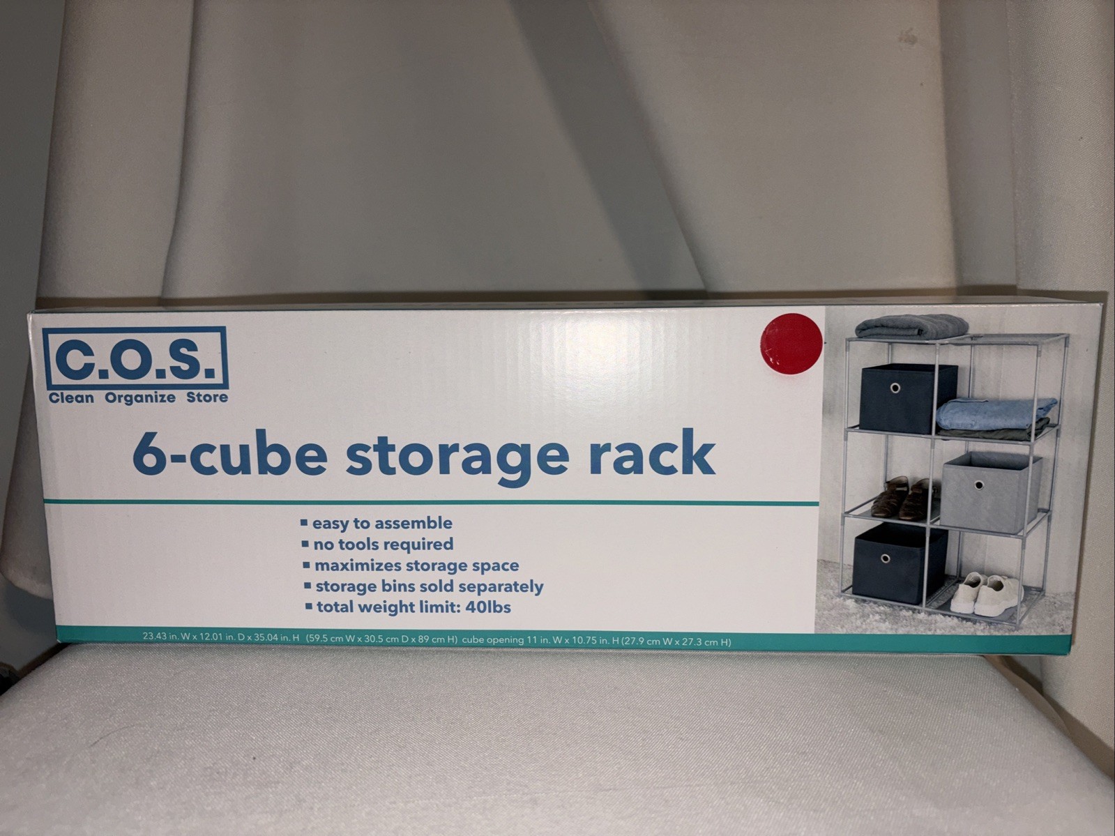 2-C.O.S. 6-Cube organizer Storage Rack No Tools Required NIB New gallery