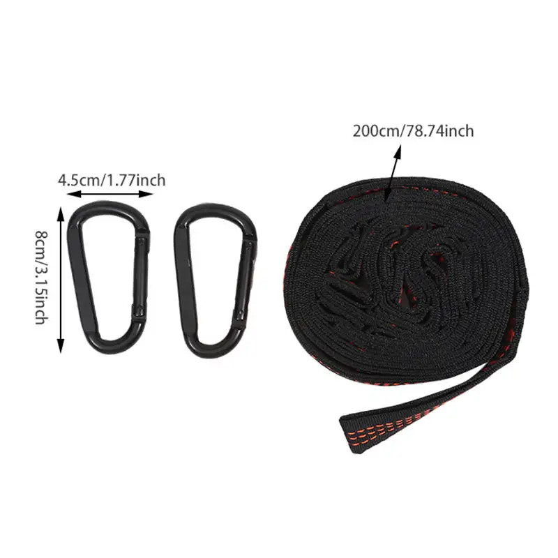 2pcs Hammock Straps Reinforced Polyester High Load-Bearing for Outdoor Camping gallery