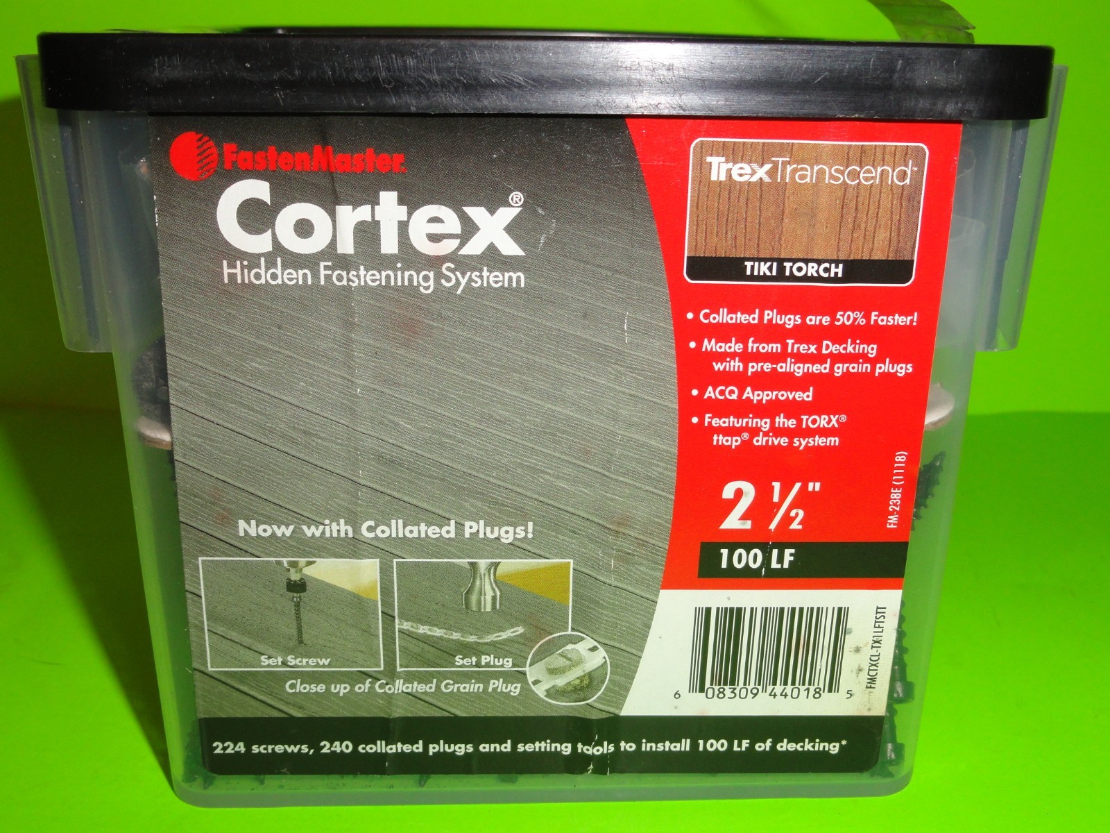 224ct FastenMaster Cortex 2-1/2" TIKI TORCH Torx Ttap Trex Hidden Deck Screws gallery