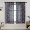 Crushed Sheer Curtains 63 Inch Length 2 Panels, Light 42"W x 63"L (Pack of 2) gallery