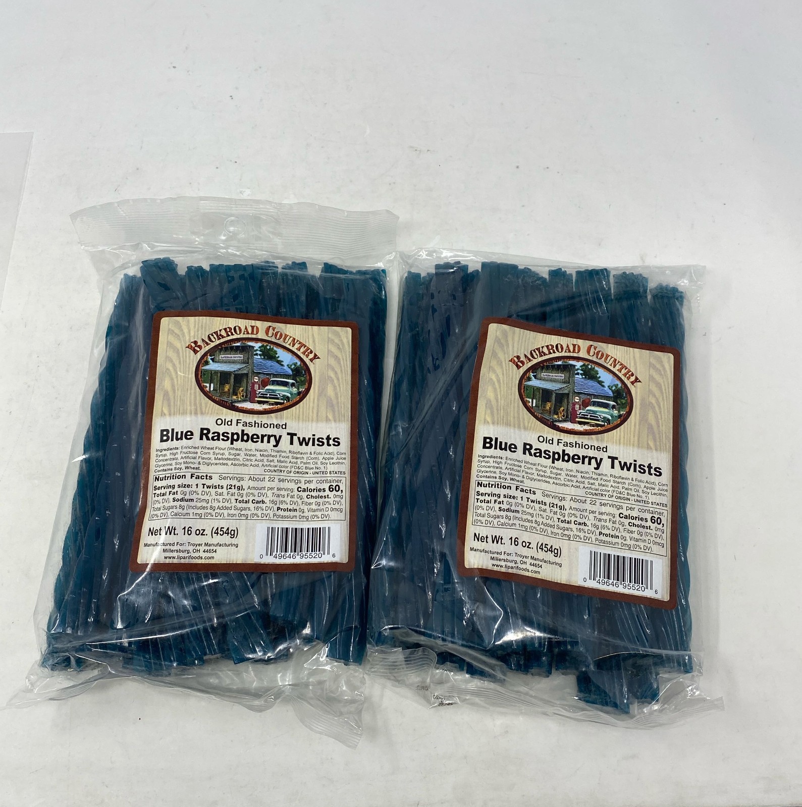 Backroad Country Old Fashioned Blue Raspberry Licorice Twists - Blue - 16 oz Bag gallery