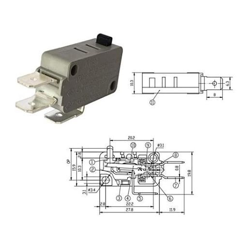 EXP480 Micro Limit Switch (NC - NO) Normally Closed / Open 461967848881, 8206345 gallery