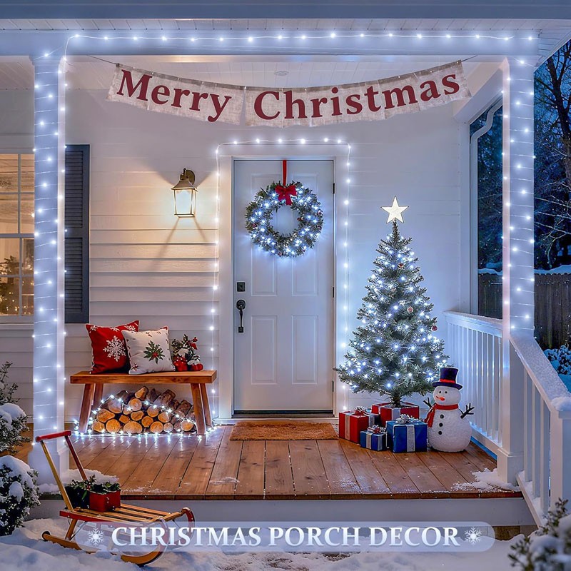 Solar Outdoor String Lights for Outside Waterproof Christmas Tree Garden Decor gallery