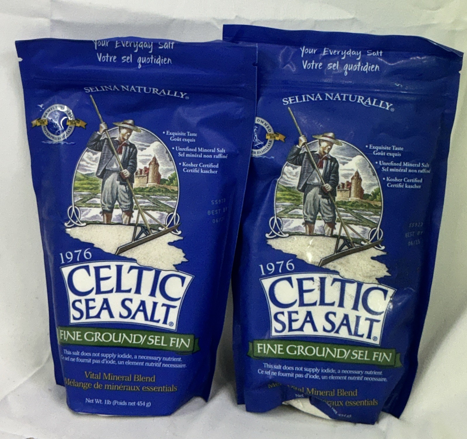 Celtic Sea Salt Light Grey 2 Packs 1 lb Each Selina Resealable Bag No Additives gallery