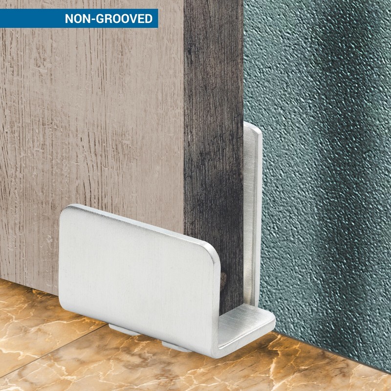Sliding Barn Door Floor Wall Mount C Guide Adjustable Hardware Part gallery
