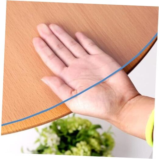 50 Inch Clear Round PVC Table Protector 50 Inch Dia Round New Clear 1.5mm gallery