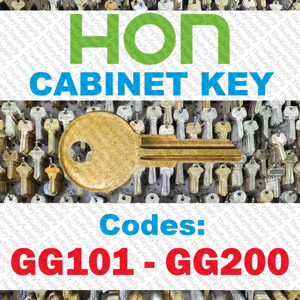 Hon Desk & File Cabinet Key Cut to Your Code GG101 - GG200 gallery