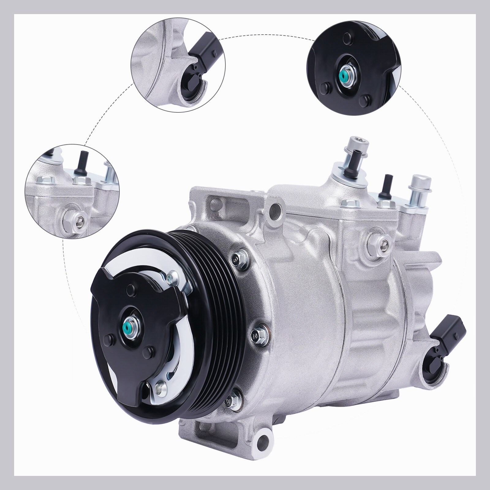 AC Compressor & A/C Clutch For VW Jetta Golf GTI Passat Eos Tiguan Audi A3 TT gallery