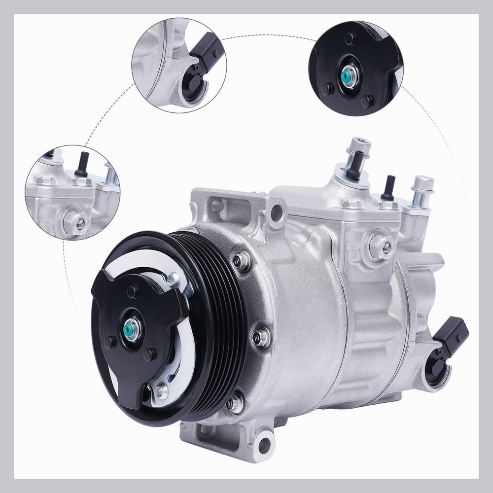 AC Compressor & A/C Clutch For VW Jetta Golf GTI Passat Eos Tiguan Audi A3 TT
