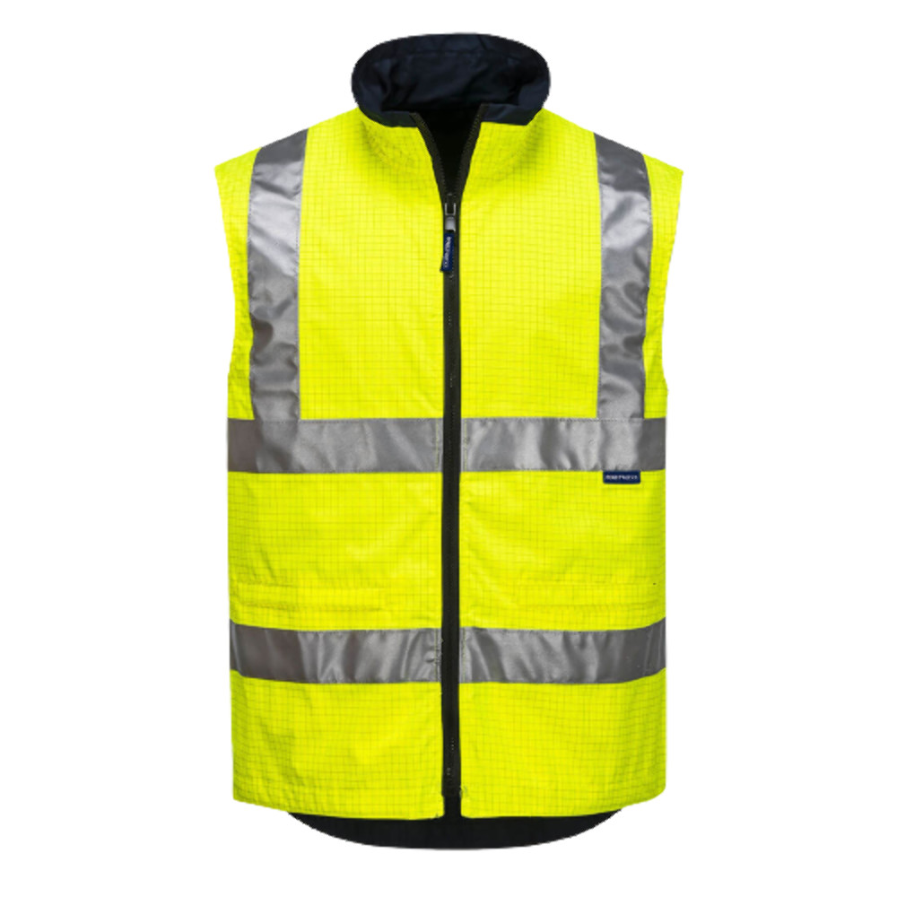 Portwest Antistatic Reversible Vest Reflective Taped Safety Work MA230 gallery