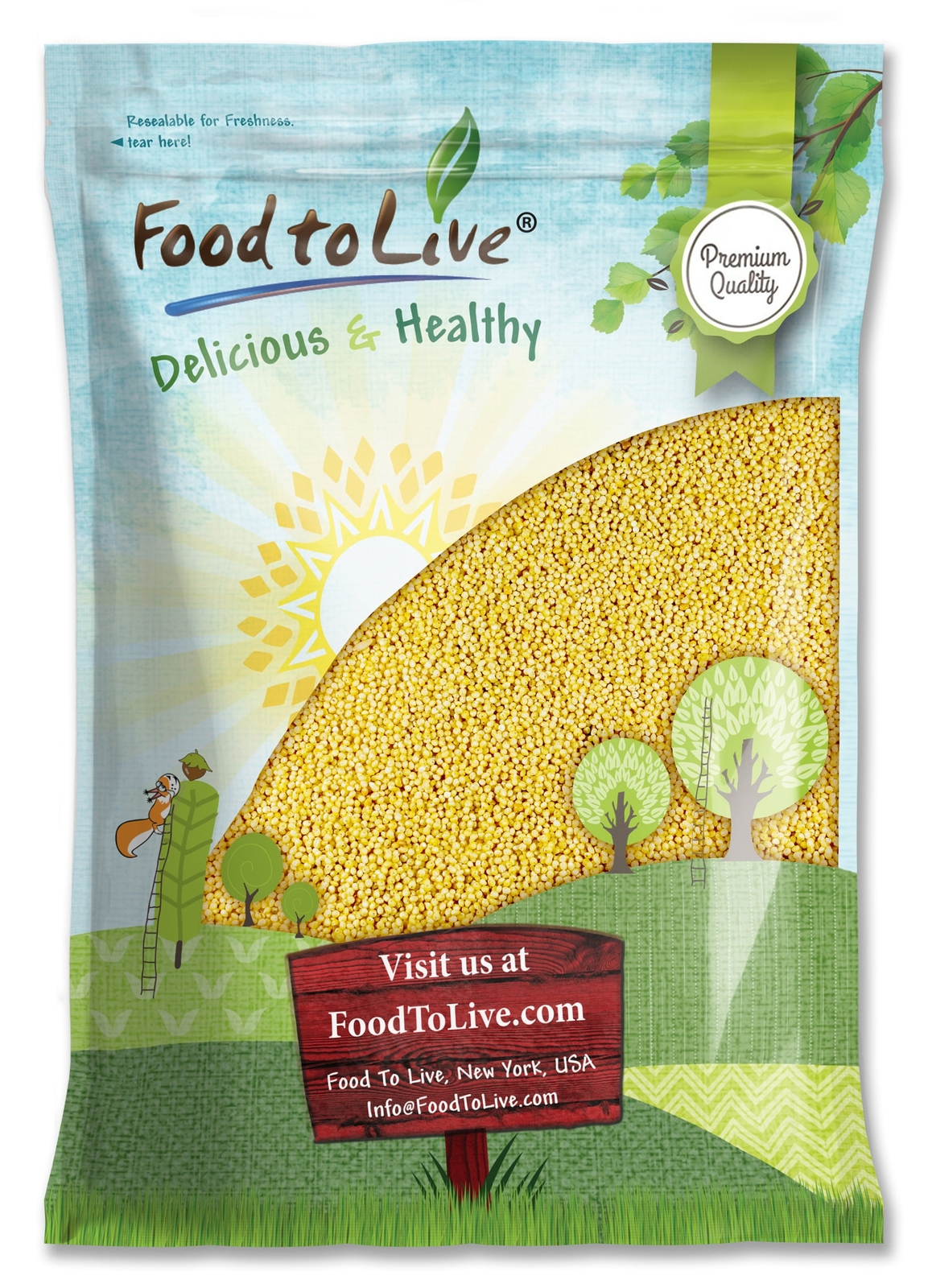 Millet Seeds - Sproutable, Kosher, Raw, Vegan - by Food To Live gallery