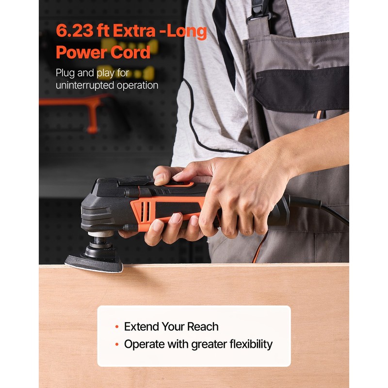 Uimoso Corded Oscillating Multitool, 3A Power, 6 Adjustable Speed Settings gallery